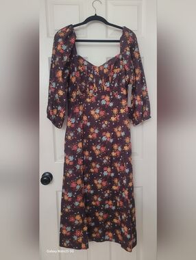 Carlotta Puff Sleeve Midi Dress